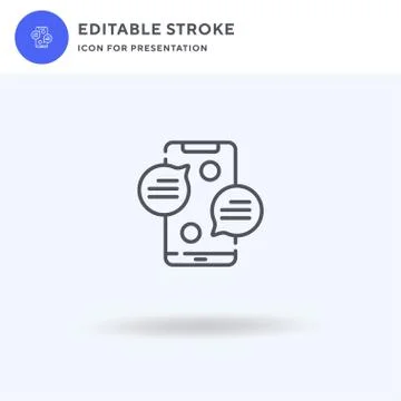 Chat icon vector, filled flat sign, solid pictogram isolated on white, logo 스톡 일러스트