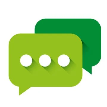 Chat Icon vector green Stock Illustration