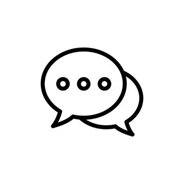 Chat icon vector illustration. speech bubble sign and symbol. comment icon... Stock Illustration