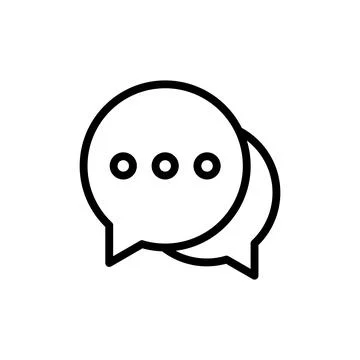 Chat icon vector illustration. speech bubble sign and symbol. comment icon... Stock Illustration