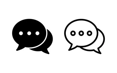 Chat icon vector illustration. speech bubble sign and symbol. comment icon... Stock Illustration