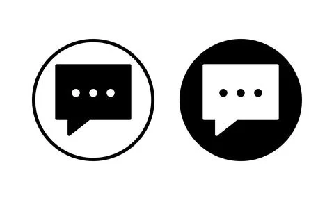 Chat icon vector illustration. speech bubble sign and symbol. comment icon... Stock Illustration