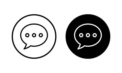 Chat icon vector illustration. speech bubble sign and symbol. comment icon... Stock Illustration