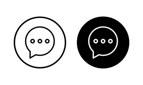Chat icon vector illustration. speech bubble sign and symbol. comment icon... Stock Illustration