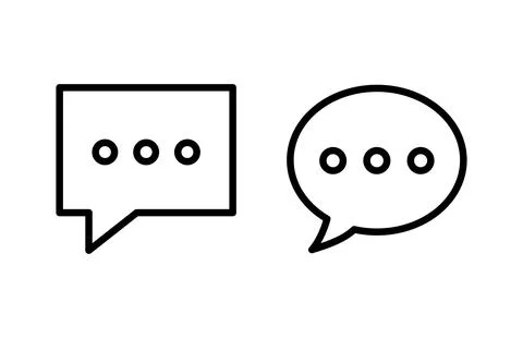 Chat icon vector illustration. speech bubble sign and symbol. comment icon... Stock Illustration