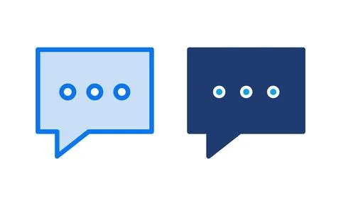 Chat icon vector illustration. speech bubble sign and symbol. comment icon... Stock Illustration