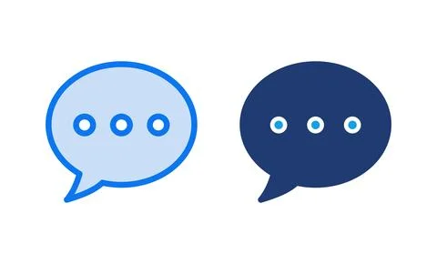Chat icon vector illustration. speech bubble sign and symbol. comment icon... Stock Illustration