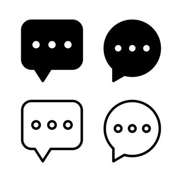 Chat icon vector illustration. speech bubble sign and symbol. comment icon... Stock Illustration