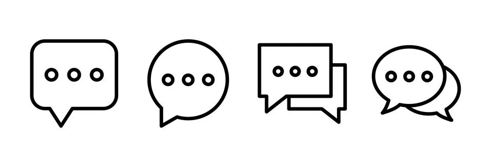 Chat icon vector illustration. speech bubble sign and symbol. comment icon... Stock Illustration