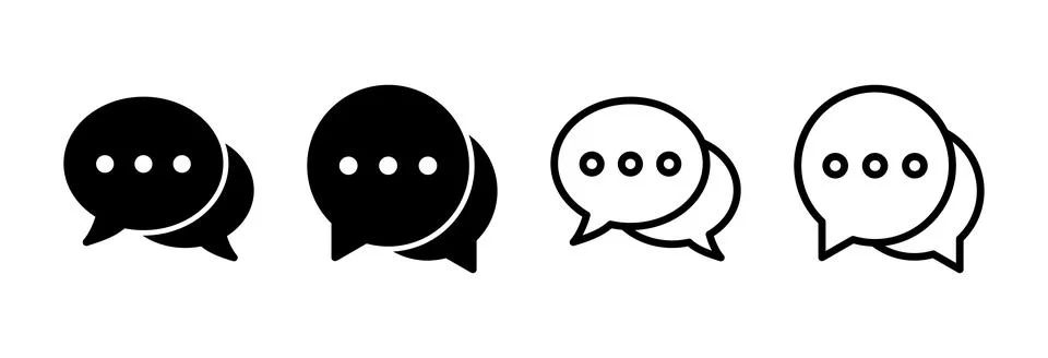 Chat icon vector illustration. speech bubble sign and symbol. comment icon... 스톡 일러스트