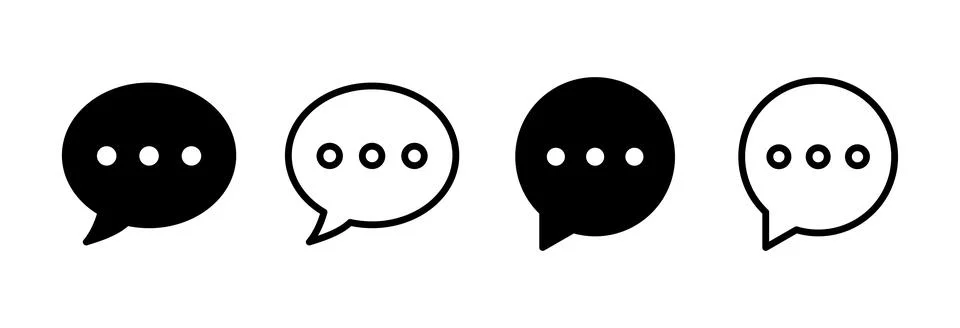 Chat icon vector illustration. speech bubble sign and symbol. comment icon... 库存插图