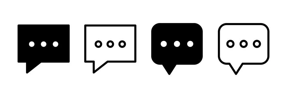 Chat icon vector illustration. speech bubble sign and symbol. comment icon... Stock Illustration