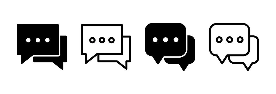 Chat icon vector illustration. speech bubble sign and symbol. comment icon... Stock Illustration