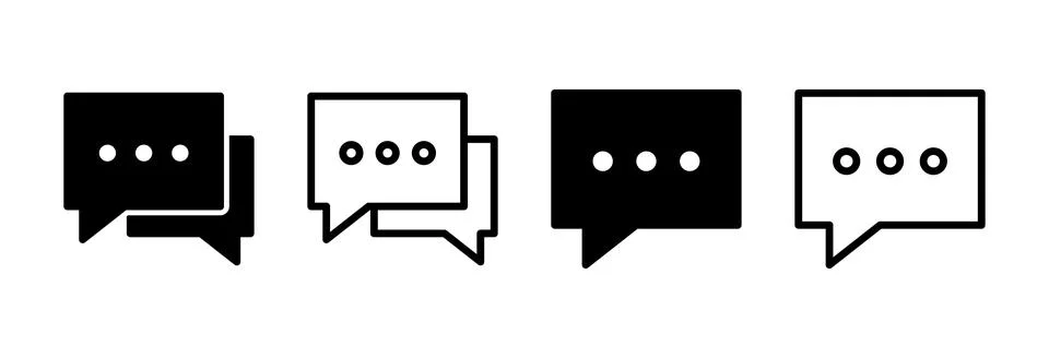 Chat icon vector illustration. speech bubble sign and symbol. comment icon... Stock Illustration