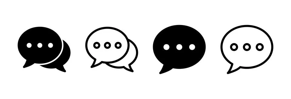 Chat icon vector illustration. speech bubble sign and symbol. comment icon... Stock Illustration