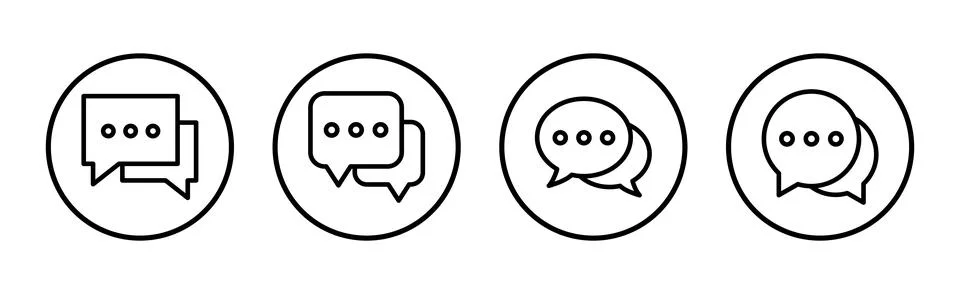 Chat icon vector illustration. speech bubble sign and symbol. comment icon... 스톡 일러스트
