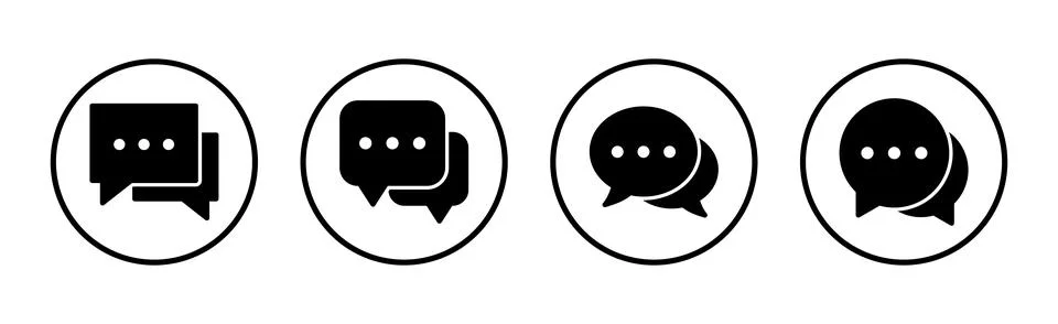 Chat icon vector illustration. speech bubble sign and symbol. comment icon... Stock Illustration