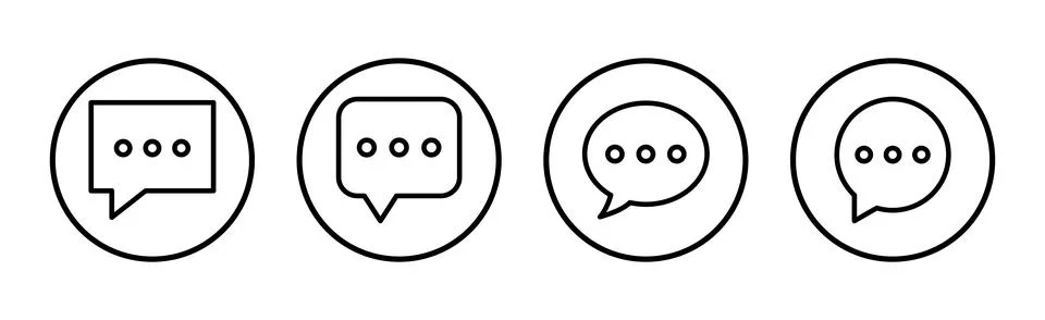 Chat icon vector illustration. speech bubble sign and symbol. comment icon... Stock Illustration