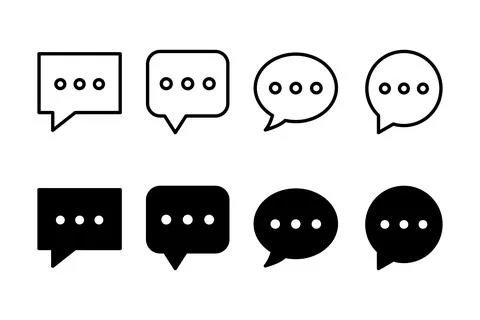 Chat icon vector illustration. speech bubble sign and symbol. comment icon... Stock Illustration