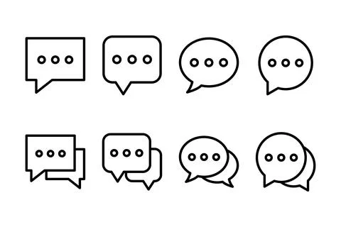 Chat icon vector illustration. speech bubble sign and symbol. comment icon... Stock Illustration