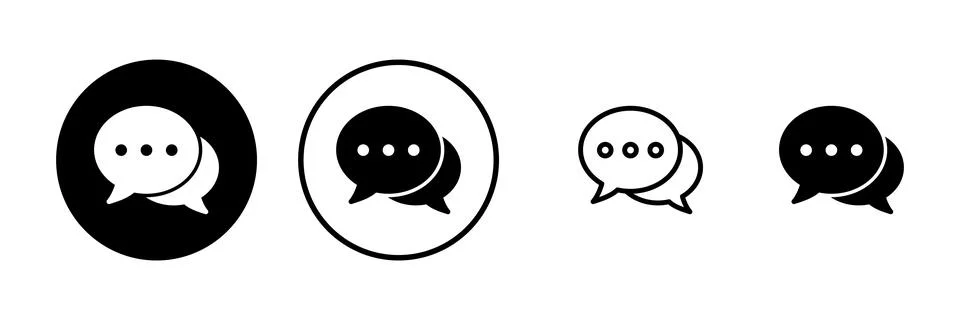 Chat icon vector illustration. speech bubble sign and symbol. comment icon... Stock Illustration