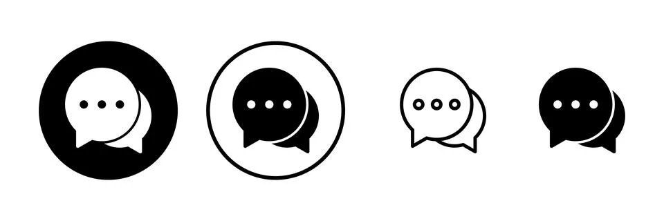 Chat icon vector illustration. speech bubble sign and symbol. comment icon... Illustrazione stock