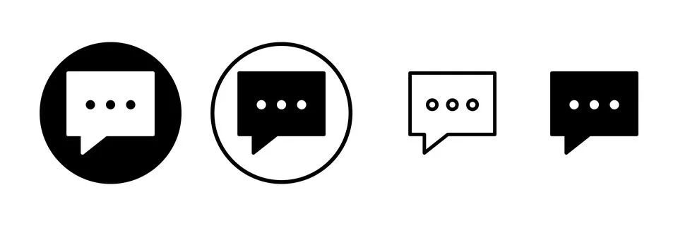 Chat icon vector illustration. speech bubble sign and symbol. comment icon... Ilustración de archivo