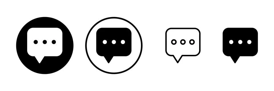 Chat icon vector illustration. speech bubble sign and symbol. comment icon... Ilustração Stock