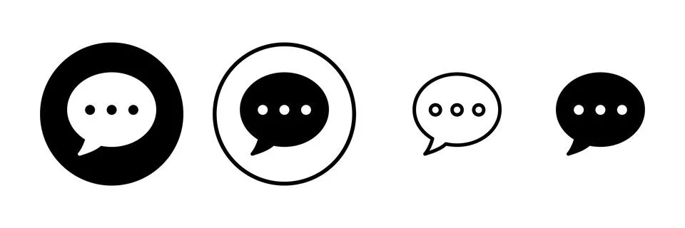 Chat icon vector illustration. speech bubble sign and symbol. comment icon... Stock Illustration