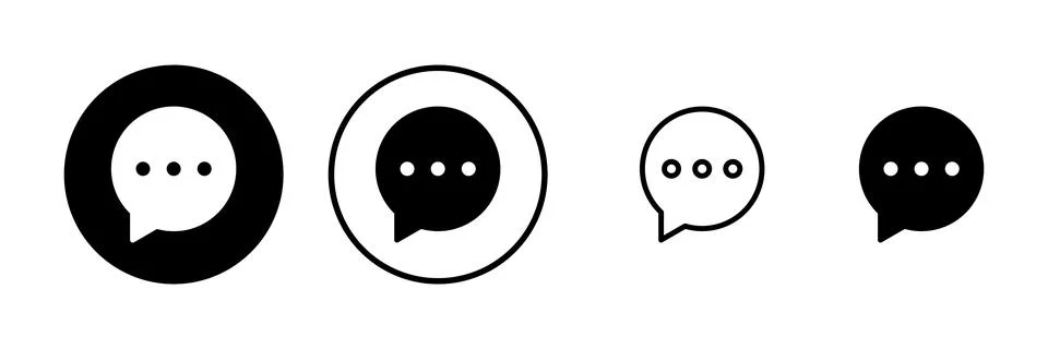 Chat icon vector illustration. speech bubble sign and symbol. comment icon... Stock Illustration
