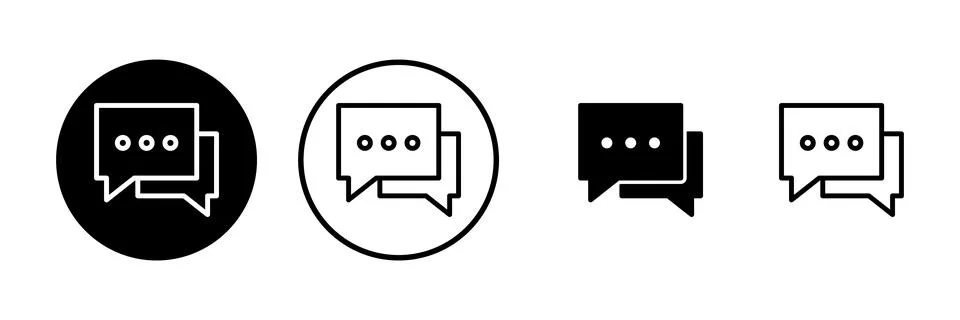 Chat icon vector illustration. speech bubble sign and symbol. comment icon... Stock Illustration