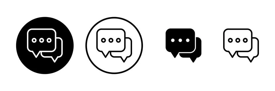 Chat icon vector illustration. speech bubble sign and symbol. comment icon... Иллюстрация