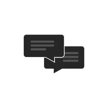 Chat icon vector isolated, messages concept, sms or chatting symbol Stock Illustration