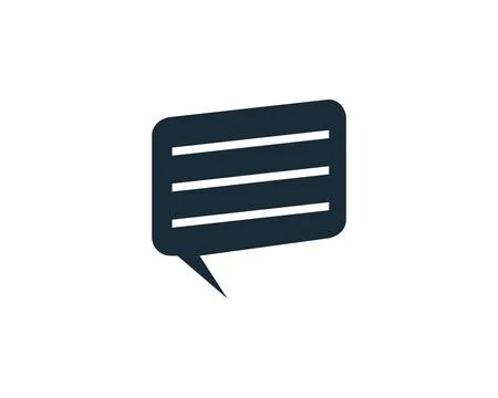 Chat Icon Vector Logo Template Illustration Design Stock Illustration