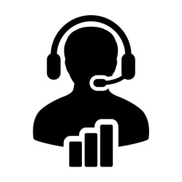 Chat icon vector male customer care support data service person profile avata Illustrazione stock