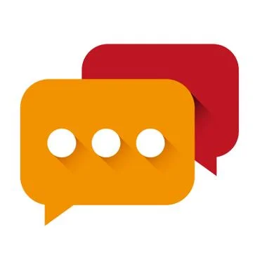 Chat Icon vector orange Stock Illustration