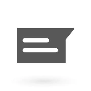 Chat icon vector. Speech bubble with text web icon on white background. Stock Illustration