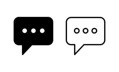 Chat icon vector. speech bubble sign and symbol. comment icon. message Illustrazione stock