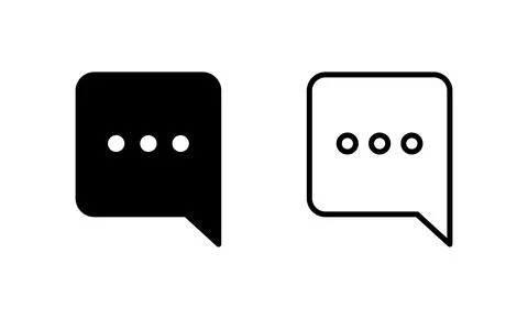 Chat icon vector. speech bubble sign and symbol. comment icon. message Stock Illustration