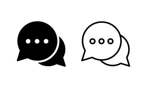 Chat icon vector. speech bubble sign and symbol. comment icon. message 스톡 일러스트