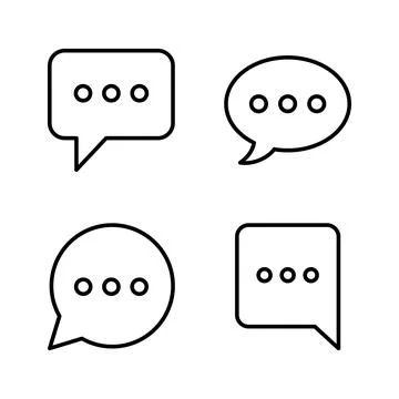 Chat icon vector. speech bubble sign and symbol. comment icon. message Stock Illustration