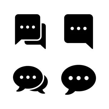 Chat icon vector. speech bubble sign and symbol. comment icon. message Illustrazione stock