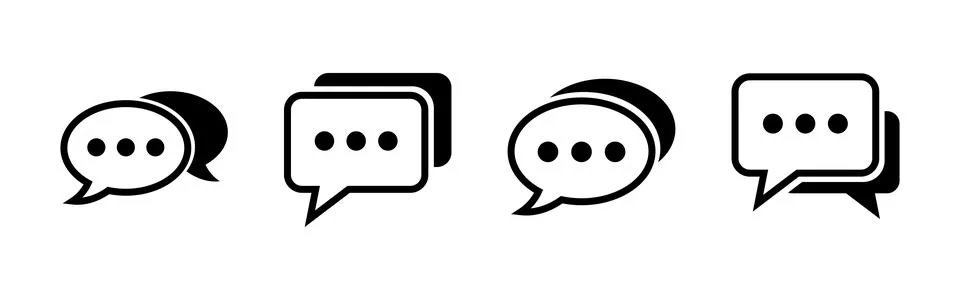 Chat icon vector. speech bubble icon. comment icon vector. message. contact u Stock Illustration