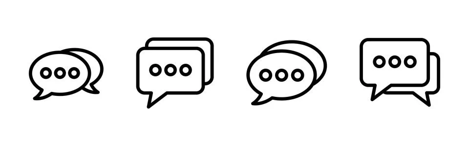 Chat icon vector. speech bubble icon. comment icon vector. message. contact u Illustrazione stock