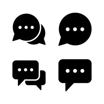 Chat icon vector. speech bubble sign and symbol. comment icon. message Illustrazione stock