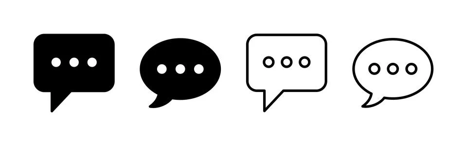 Chat icon vector. speech bubble sign and symbol. comment icon. message 스톡 일러스트