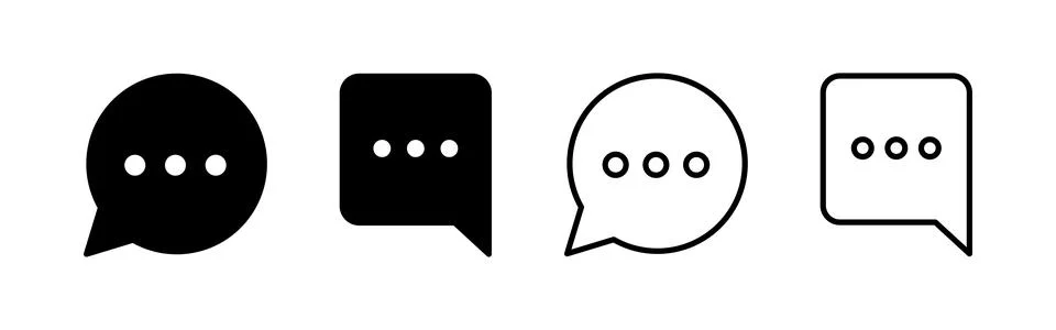 Chat icon vector. speech bubble sign and symbol. comment icon. message 스톡 일러스트