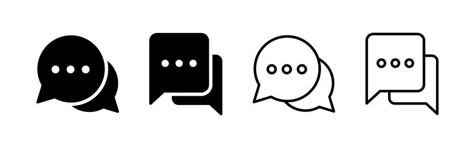 Chat icon vector. speech bubble sign and symbol. comment icon. message 스톡 일러스트