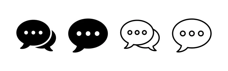 Chat icon vector. speech bubble sign and symbol. comment icon. message Illustrazione stock