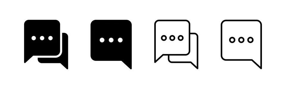 Chat icon vector. speech bubble sign and symbol. comment icon. message 스톡 일러스트